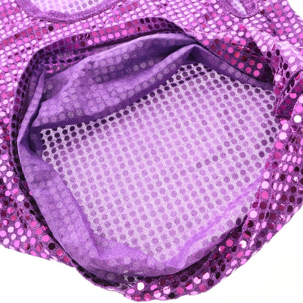 ■ コムデギャルソン ノースリーブ トップス スパンコール スクエア レディース S パープル