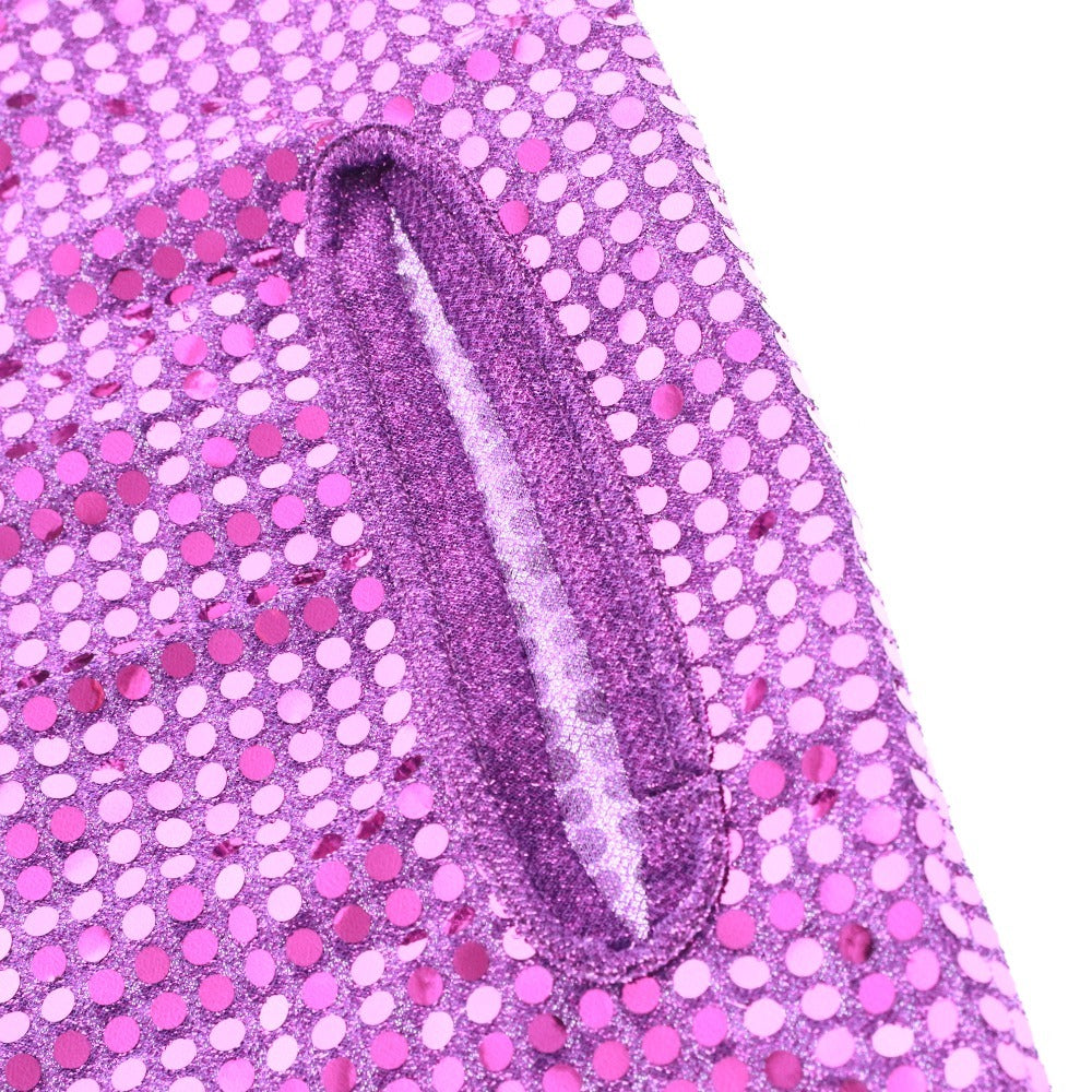 ■ コムデギャルソン ノースリーブ トップス スパンコール スクエア レディース S パープル