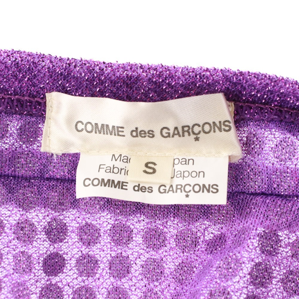 ■ コムデギャルソン ノースリーブ トップス スパンコール スクエア レディース S パープル