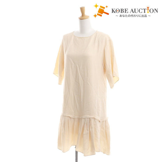 ■ Chloe short-sleeved dress, top and bottoms, women's size 34 (equivalent to S), beige