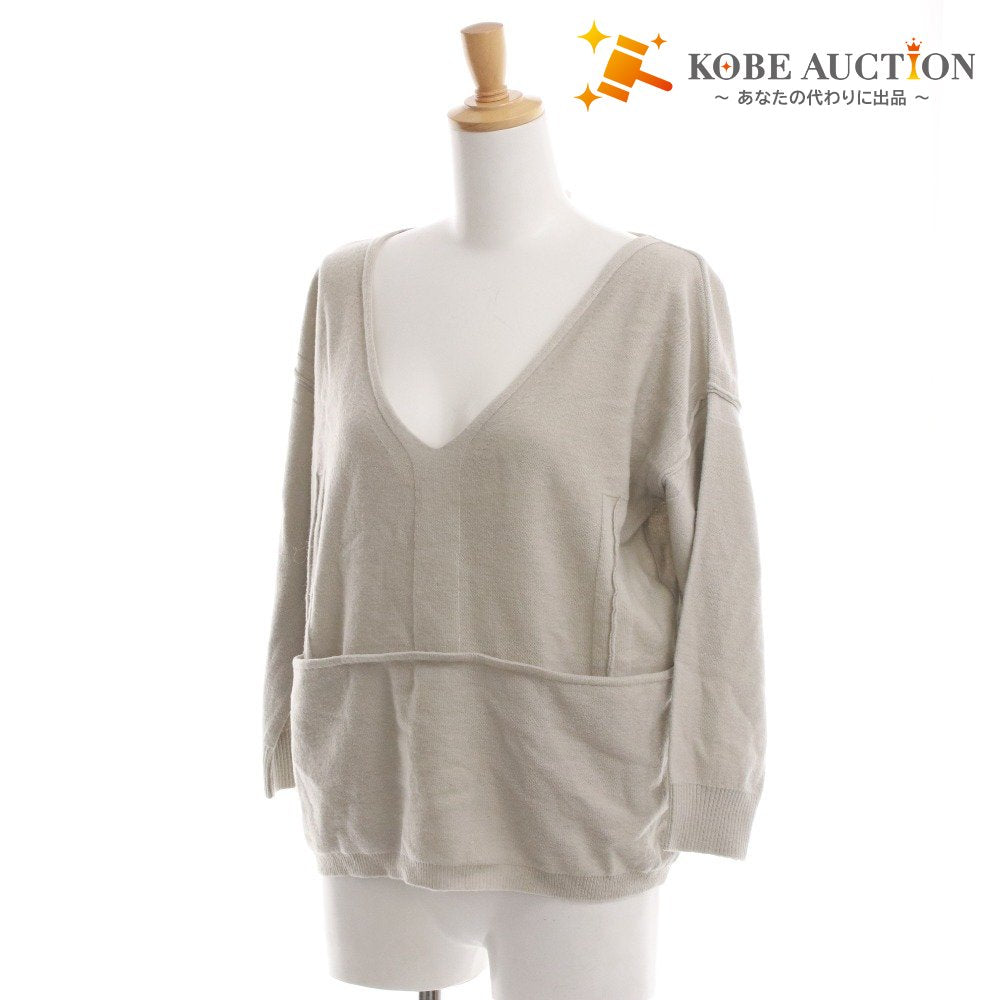 ■ Chloe sweater top, V-neck, women's, XS, gray