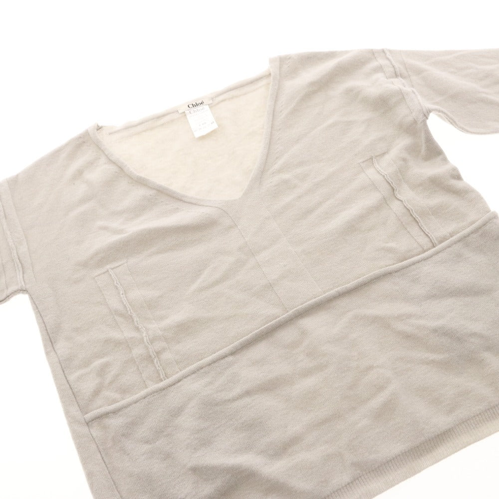 ■ Chloe sweater top, V-neck, women's, XS, gray