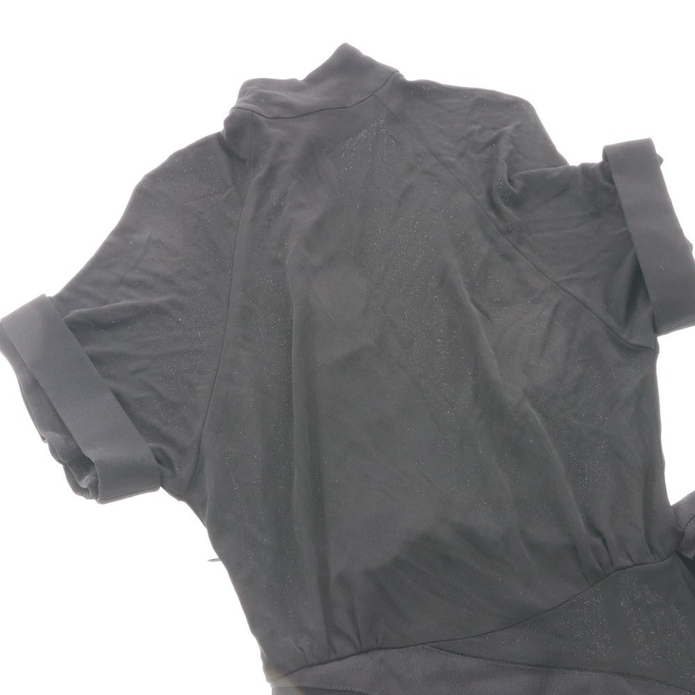 Balenciaga One-Piece Dress, Short Sleeve, Top and Bottoms, Waist-Trimmed, Women's, Size 36 (Equivalent to XS), Black