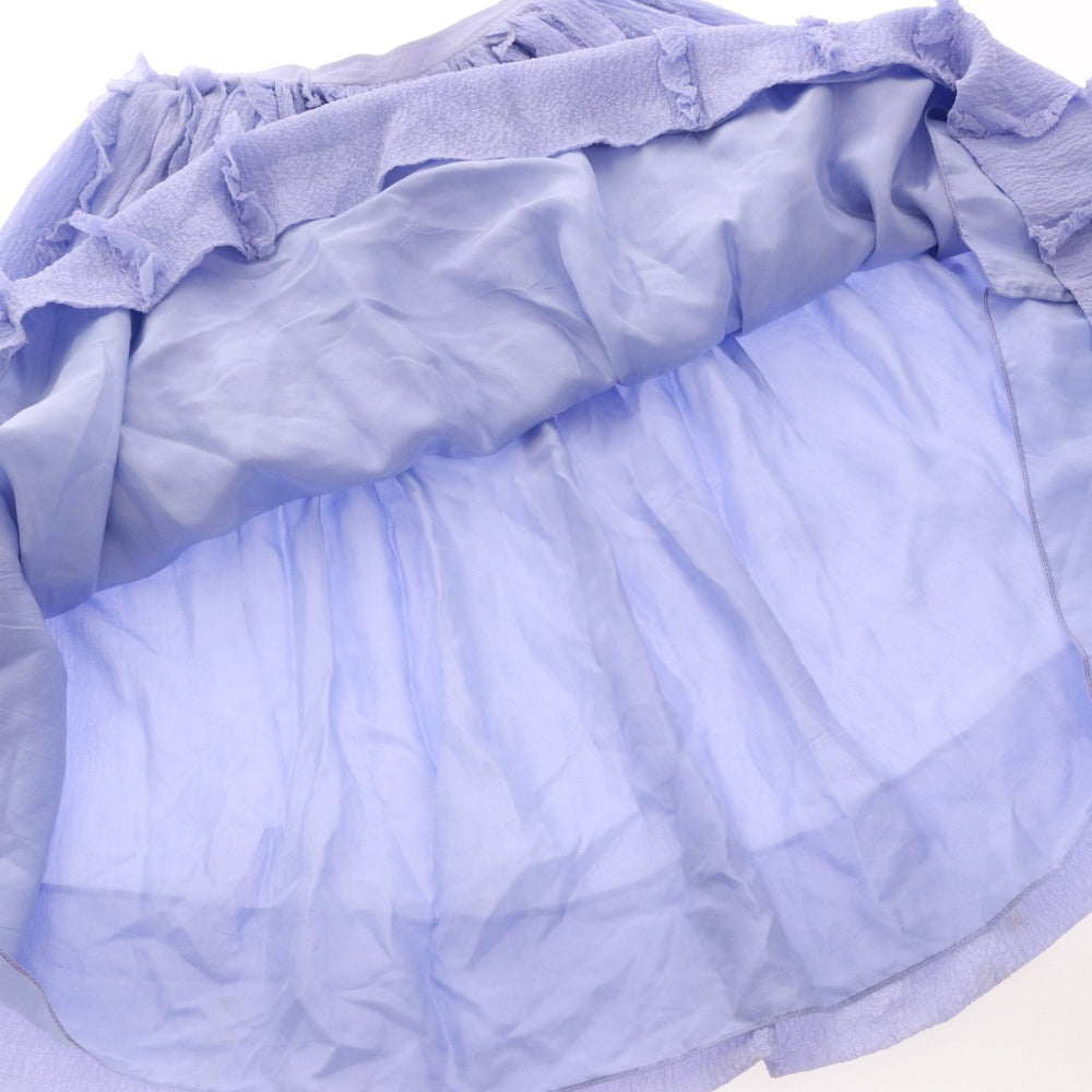 ■ Rochas skirt bottoms, ruffled, knee-length, women's, size 40 (equivalent to M), purple
