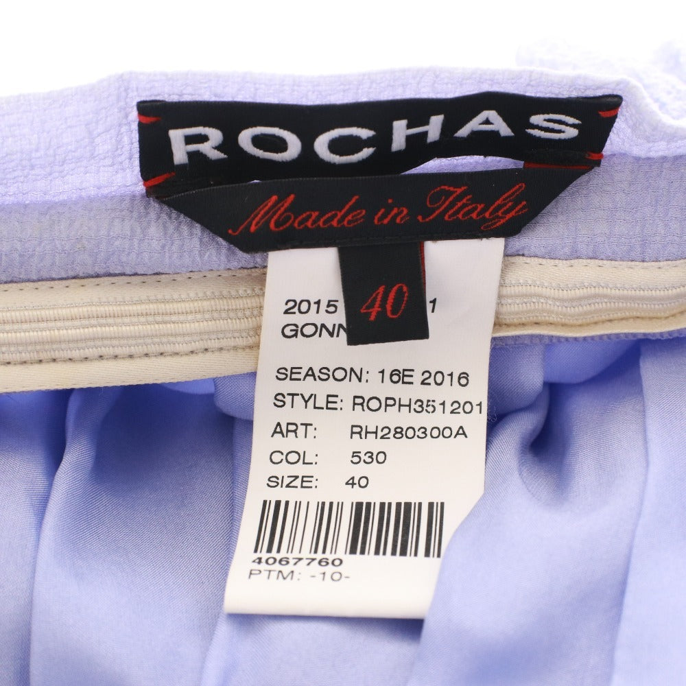 ■ Rochas skirt bottoms, ruffled, knee-length, women's, size 40 (equivalent to M), purple