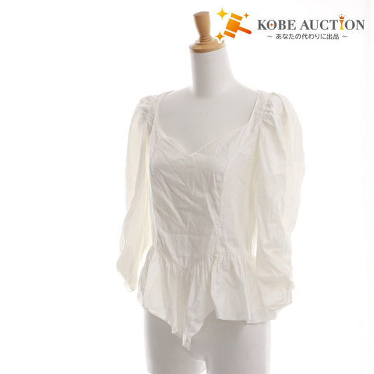 ■ Stella McCartney blouse, three-quarter sleeve top, women's, size 36 (equivalent to S), white