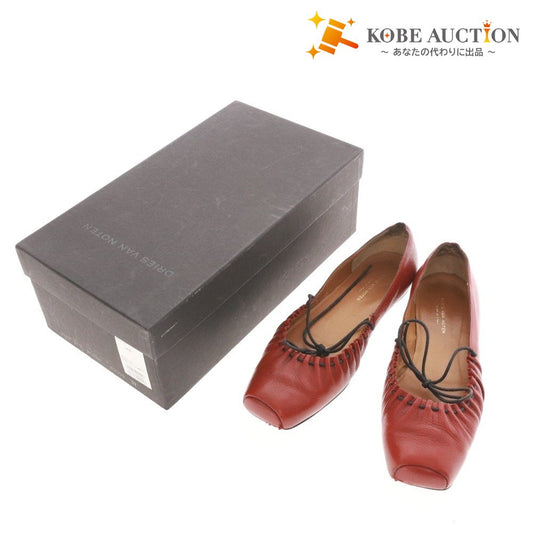 ■ Dries Van Noten flat shoes, women's size 37 (equivalent to 24cm), reddish brown, with box