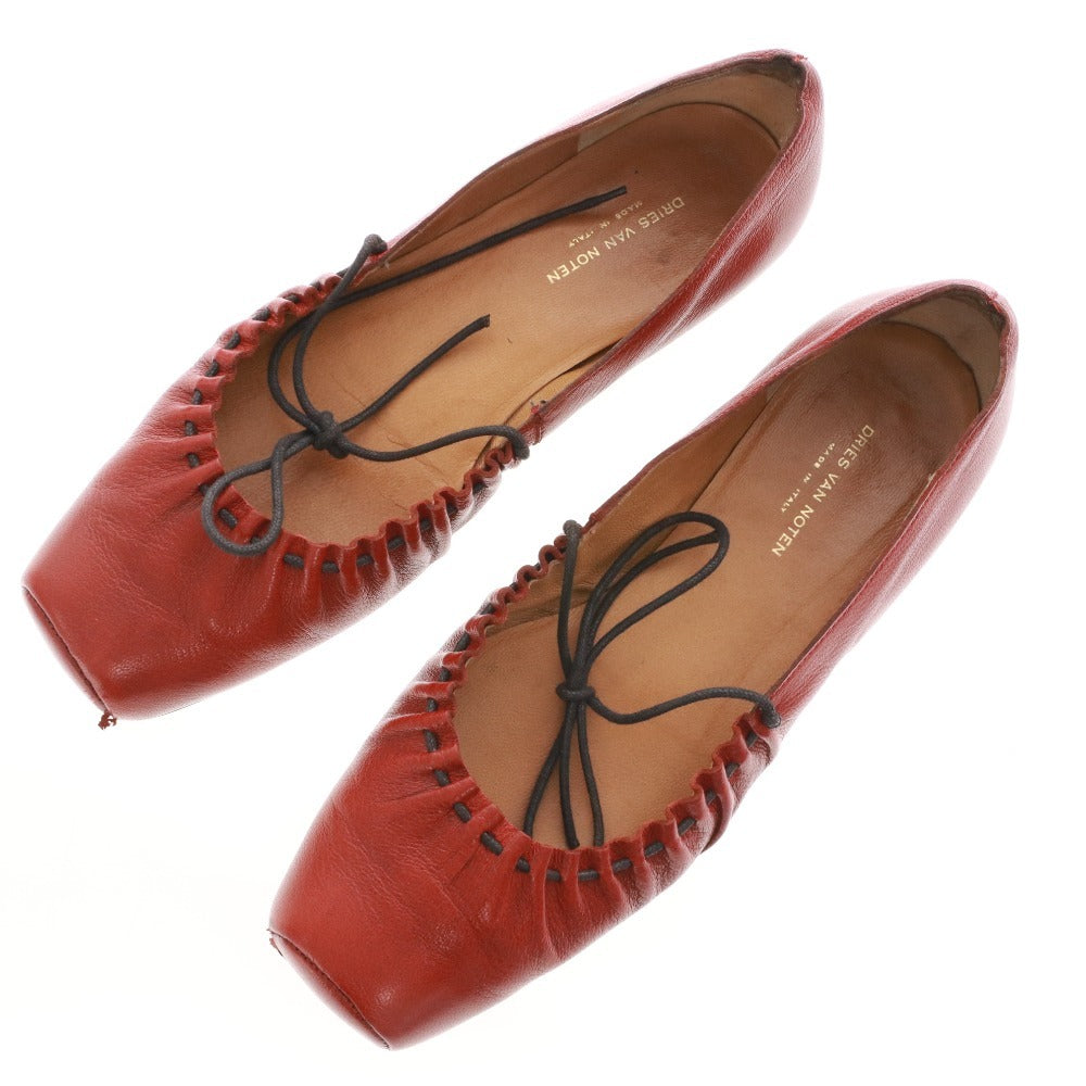 ■ Dries Van Noten flat shoes, women's size 37 (equivalent to 24cm), reddish brown, with box