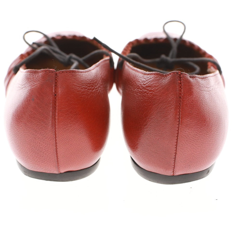 ■ Dries Van Noten flat shoes, women's size 37 (equivalent to 24cm), reddish brown, with box