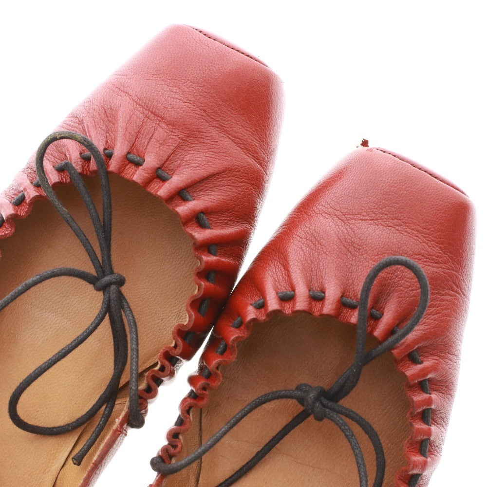 ■ Dries Van Noten flat shoes, women's size 37 (equivalent to 24cm), reddish brown, with box