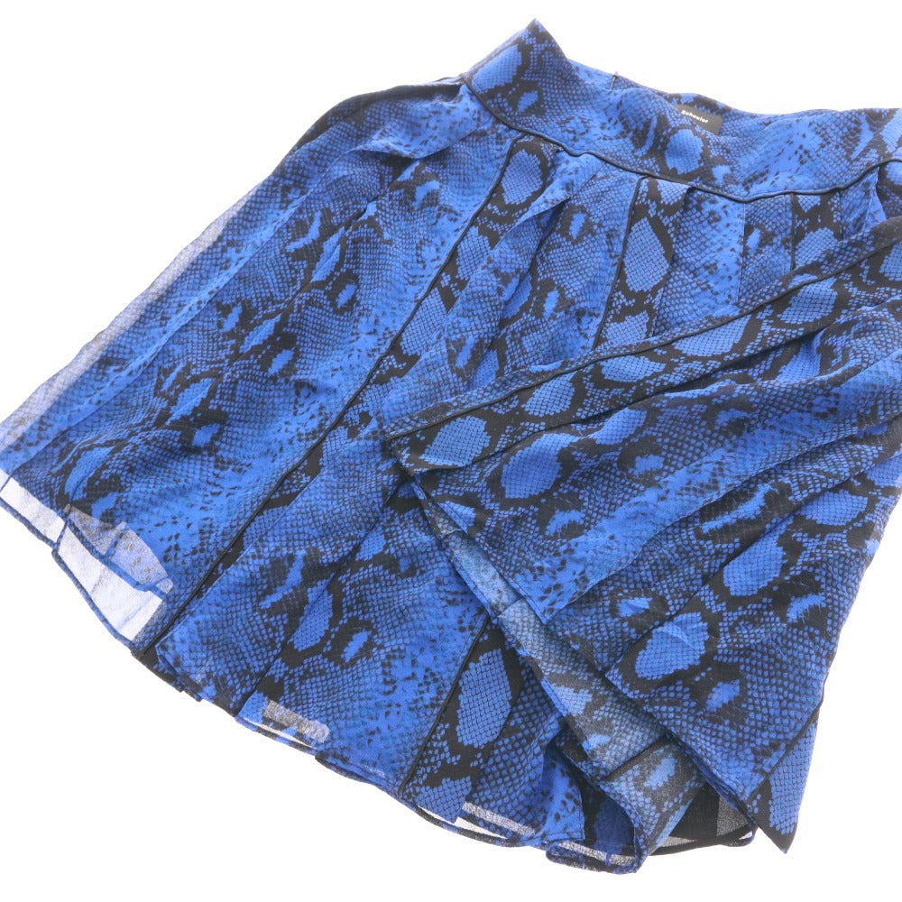 ■ プロエンザスクーラー スカート ボトムス パイソン ひざ丈 レディース 0 （XS相当） ブルー タグ付き 未使用