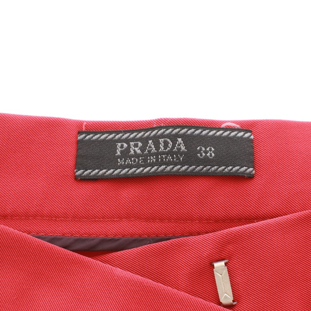 ■ プラダ パンツ ボトムス センタープレス レディース 38 （M相当） レッド