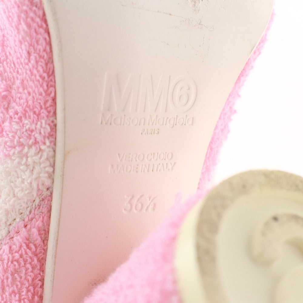 ■ エムエムシックス メゾンマルジェラ ショートブーツ 靴 レディース 36 1/2 （23.5cm相当） ピンク ホワイト
