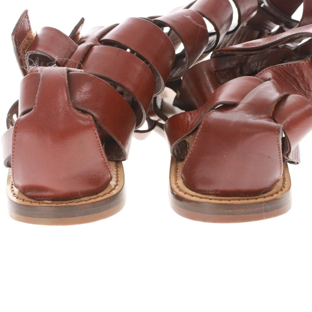 ■ ドルチェアンドガッバーナ サンダル 靴 グラディエーター フラット レディース 37 （24cm相当） ブラウン 袋付き