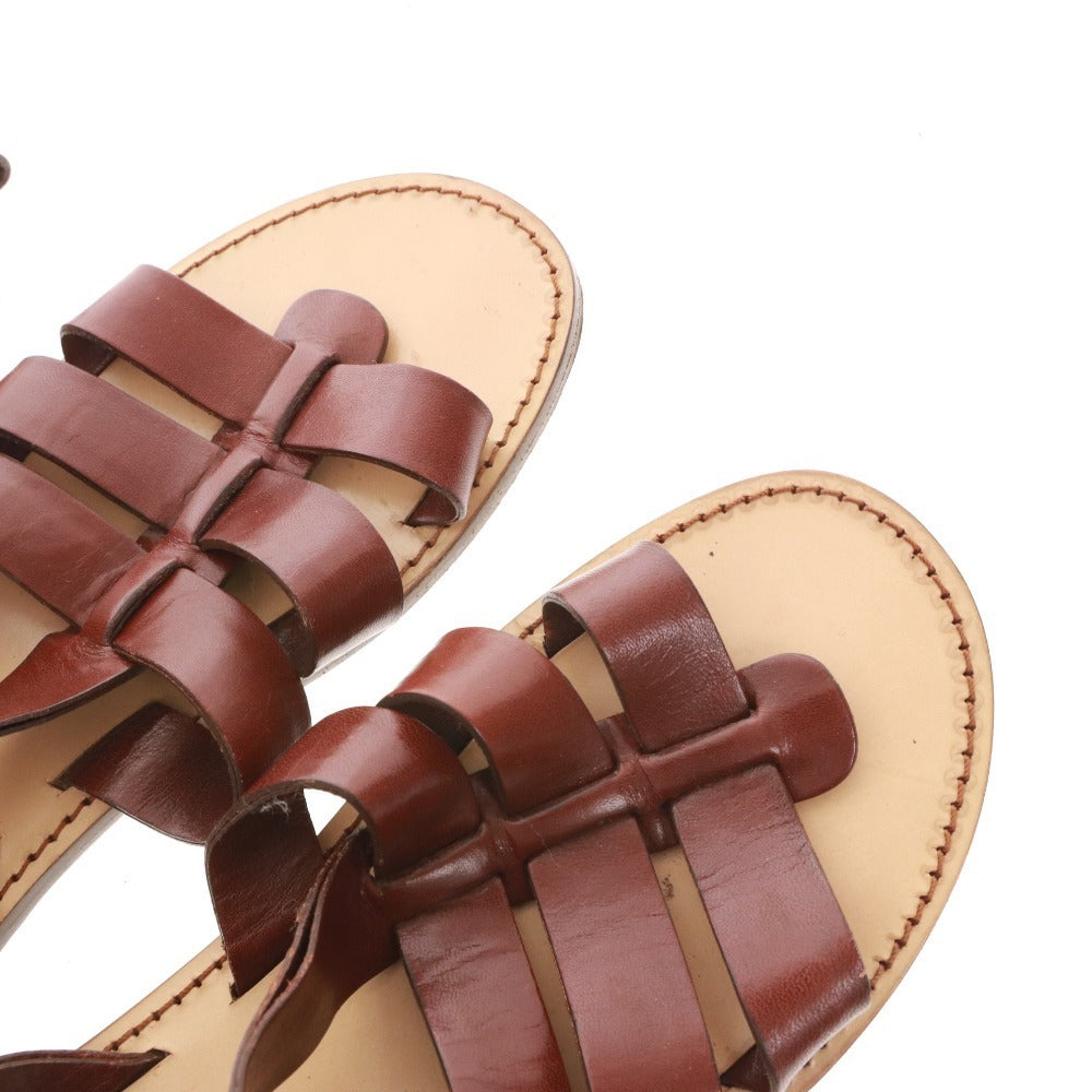 ■ ドルチェアンドガッバーナ サンダル 靴 グラディエーター フラット レディース 37 （24cm相当） ブラウン 袋付き