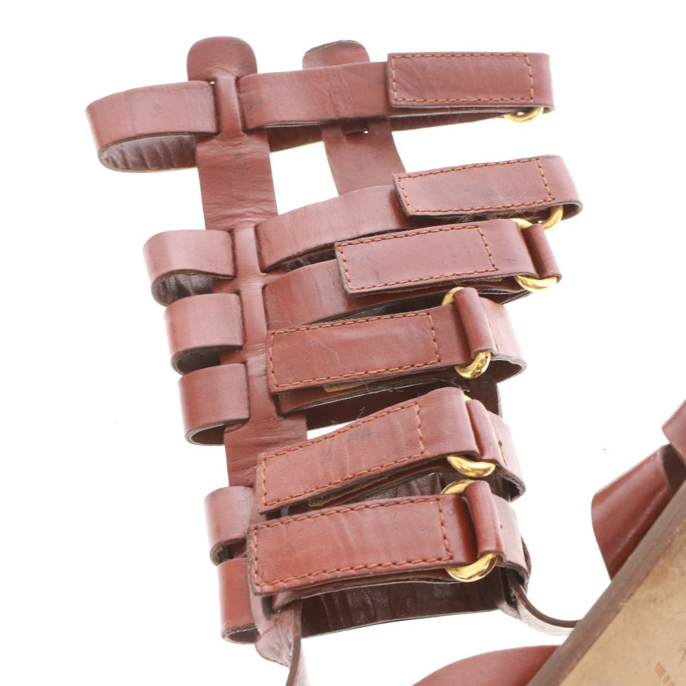 ■ ドルチェアンドガッバーナ サンダル 靴 グラディエーター フラット レディース 37 （24cm相当） ブラウン 袋付き