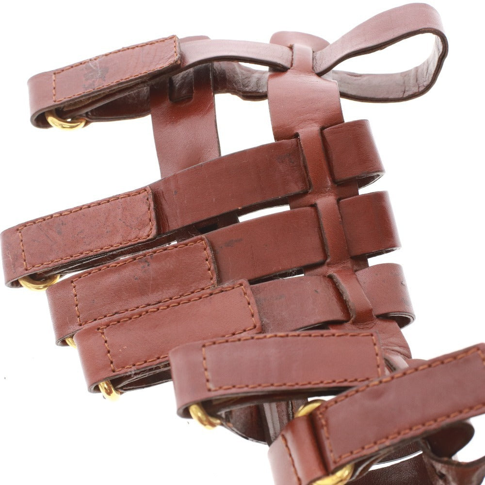 ■ ドルチェアンドガッバーナ サンダル 靴 グラディエーター フラット レディース 37 （24cm相当） ブラウン 袋付き