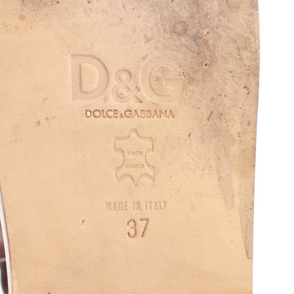 ■ ドルチェアンドガッバーナ サンダル 靴 グラディエーター フラット レディース 37 （24cm相当） ブラウン 袋付き