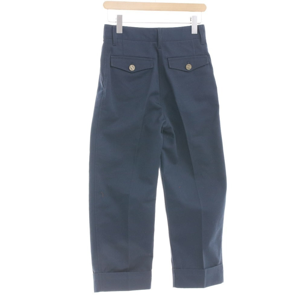 ■ アクネストゥディオズ パンツ ボトムス センタープレス 裾折り返し レディース 32 （XS相当） ネイビー