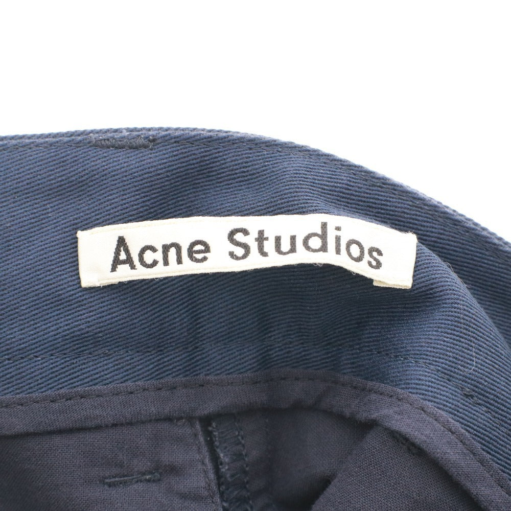 ■ アクネストゥディオズ パンツ ボトムス センタープレス 裾折り返し レディース 32 （XS相当） ネイビー