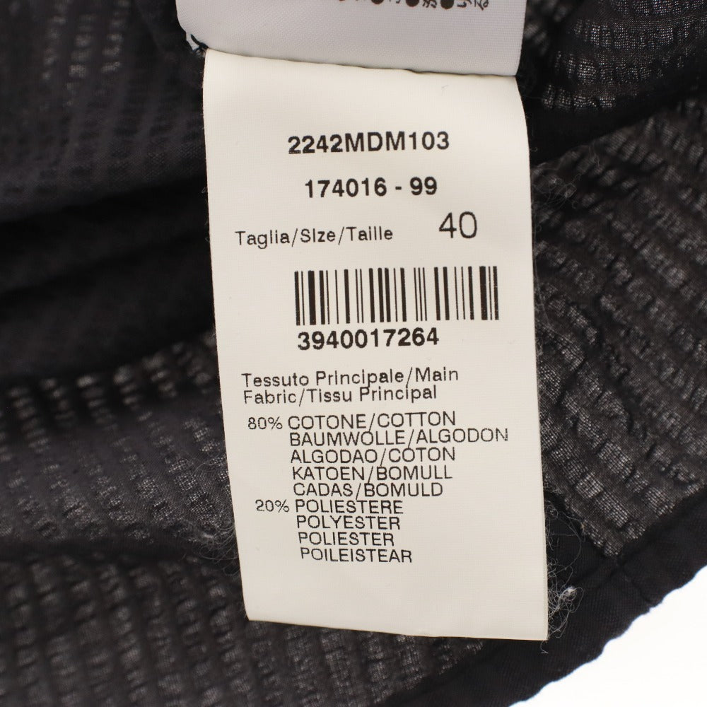 ■ MSGM MILANO フリルシャツ 長袖 トップス フリル袖 パーティー イタリア製 レディース 40 (L相当) ブラック 黒