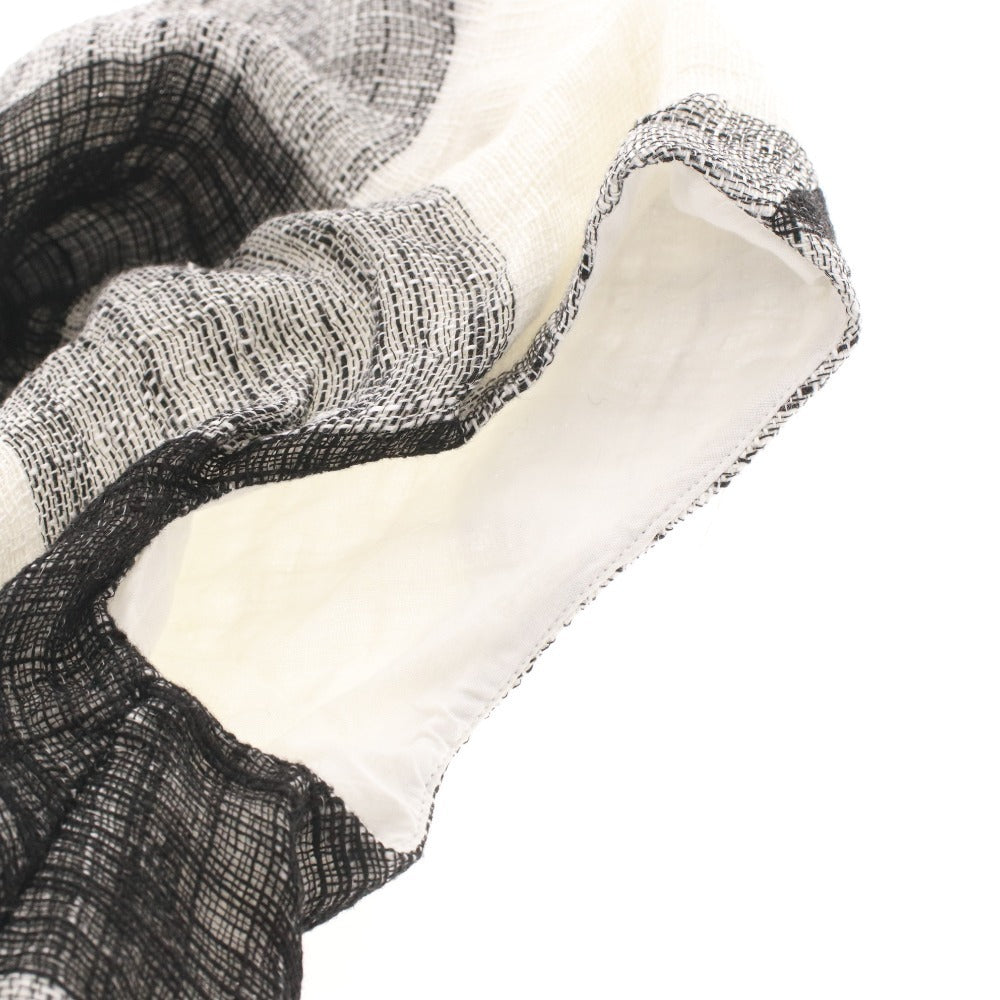 ■ Acne Studios ワンピース ノースリーブ トップス ひざ丈 バッグロング チェック柄 リネン レディース 34 (S相当) ホワイト ブラック