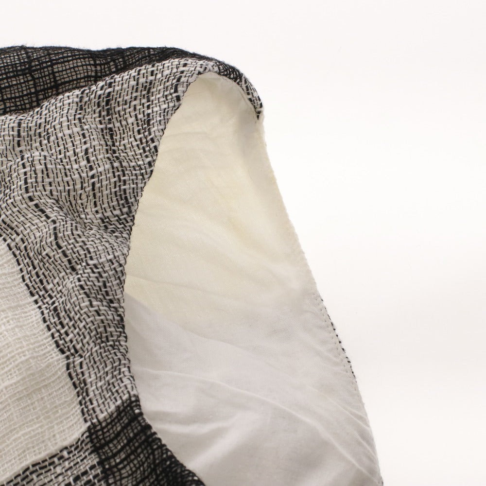 ■ Acne Studios ワンピース ノースリーブ トップス ひざ丈 バッグロング チェック柄 リネン レディース 34 (S相当) ホワイト ブラック