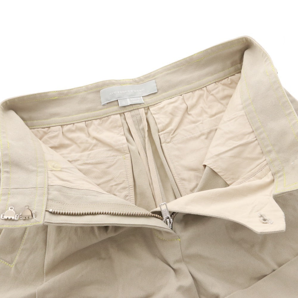 ■ ALEXANDER WANG ショートパンツ ミニ ボトムス レディース 0 (XS相当) アイボリー