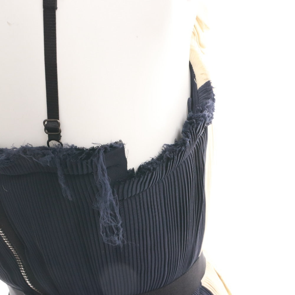 ■ 3.1 Phillip Lim ドレス ワンピース ノースリーブ トップス 総柄 レディース 2 (S相当) アイボリー ネイビー