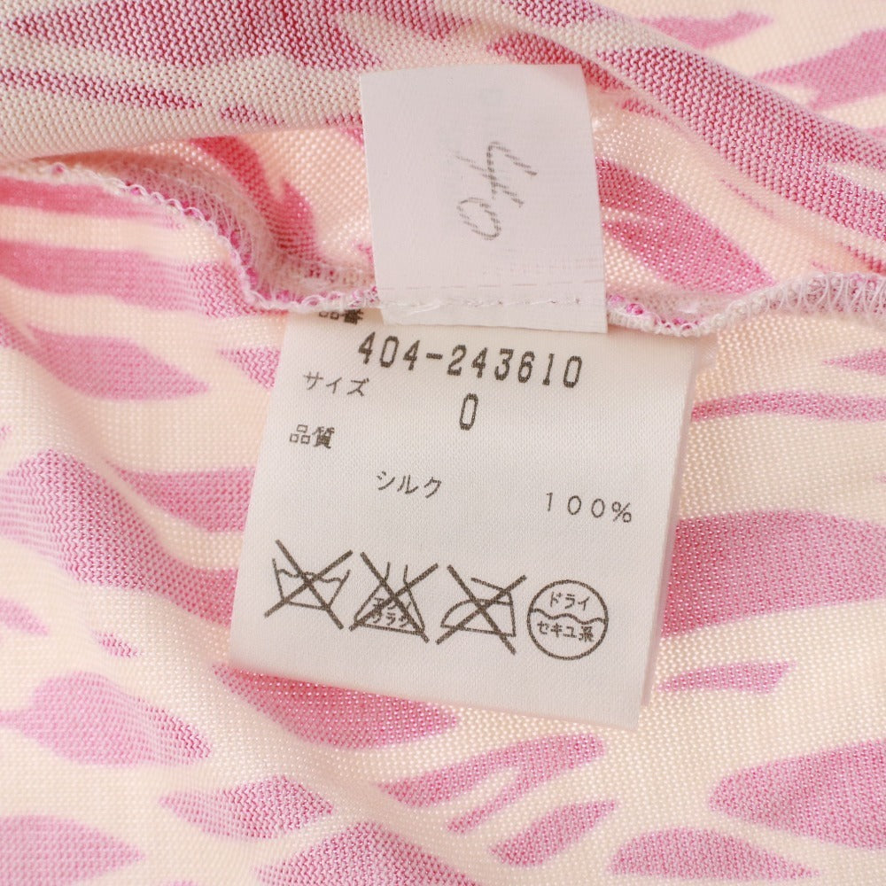 ■ DIANE von FURSTENBERG ラップワンピース 長袖 トップス アウター トップス 襟 総柄 前紐 レディース 0 (XS相当) パープル系