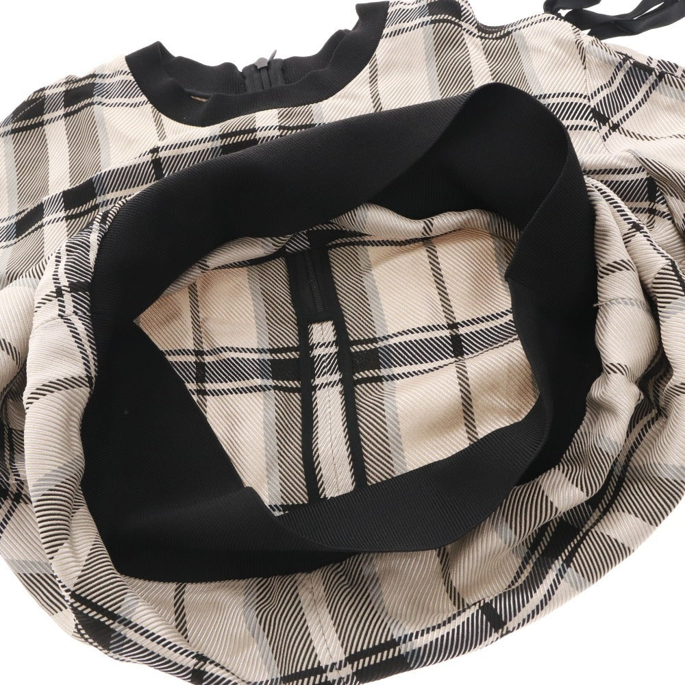 ■ 3.1 Phillip Lim 長袖シャツ トップス チェック柄 リボン装飾 後ろファスナー レディース 2 (S相当) ブラック ベージュ系