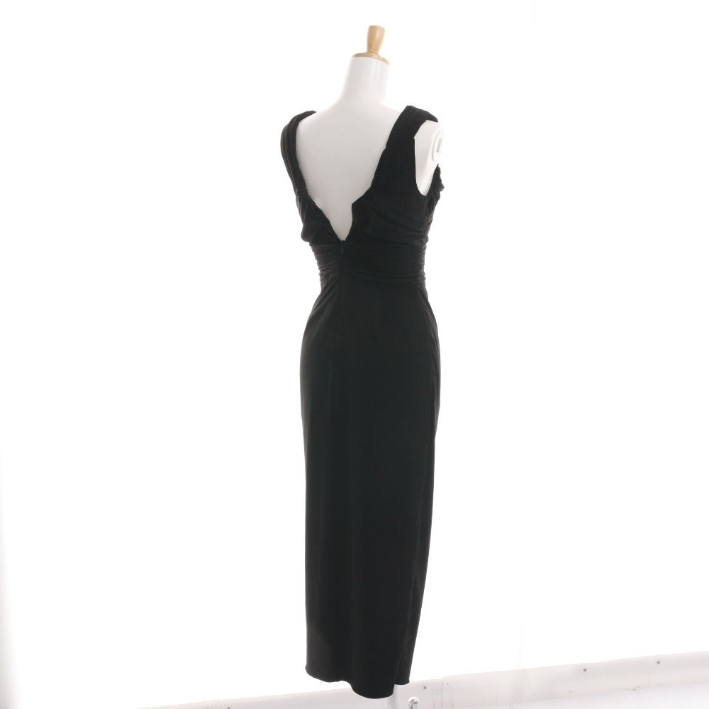 ■ self-portrait セルフポートレイト ドレス ロングワンピース ノースリーブ トップス 無地 レディース UK 6 (S相当) ブラック 黒