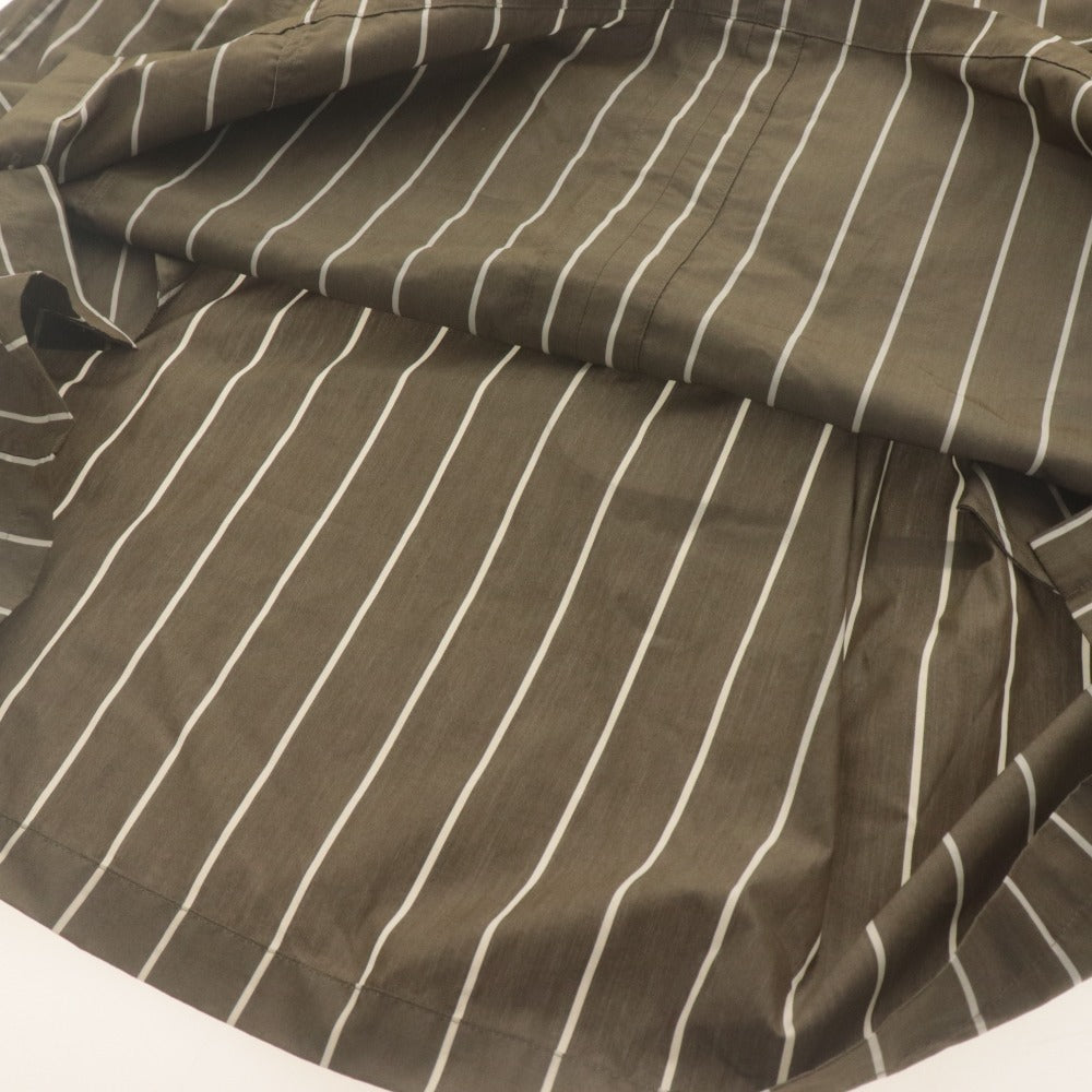 ■ 3.1 Phillip Lim スリーワンフィリップリム シャツ ワンピース 七分袖 トップス ボトムス Vネック ストライプ レディース S ブラウン系