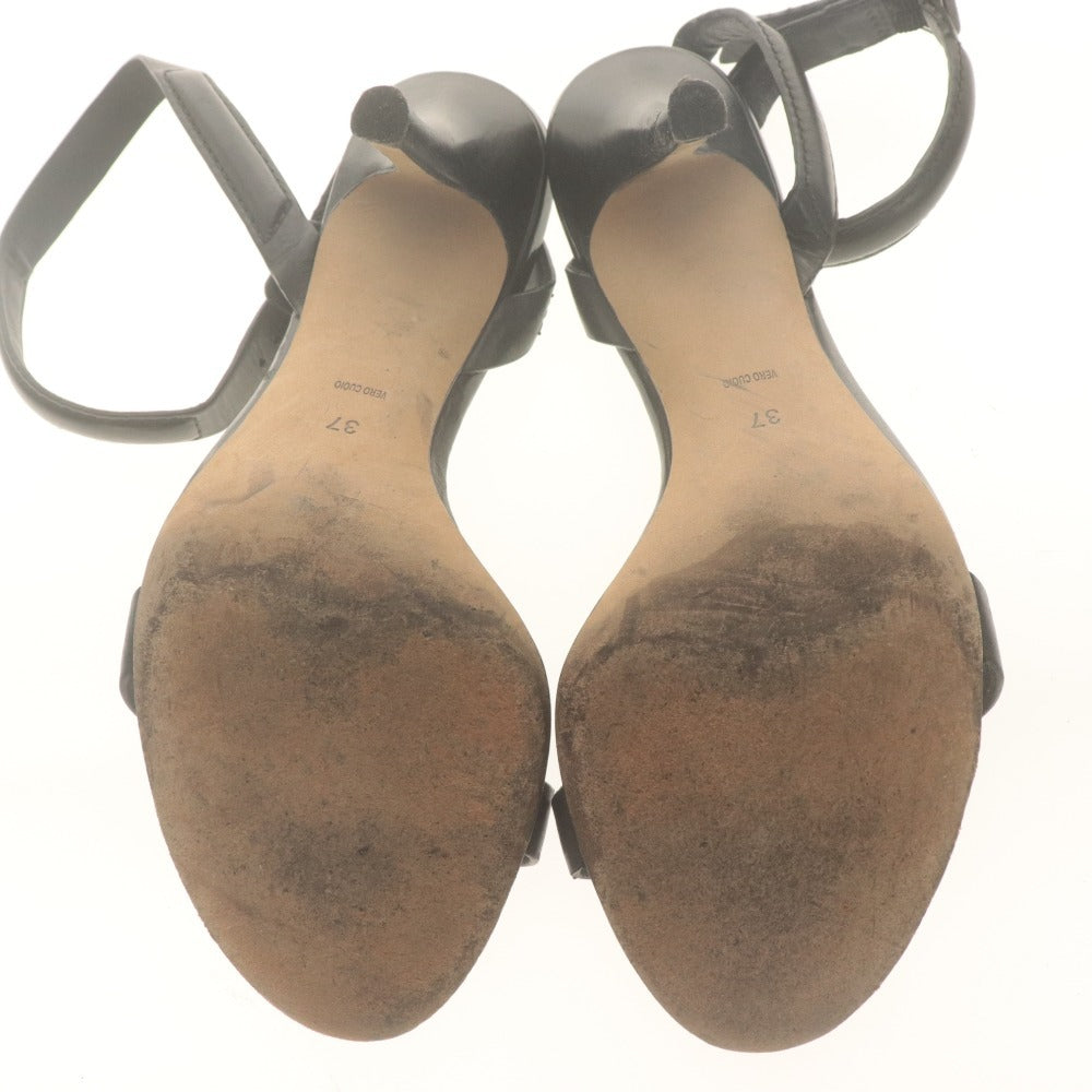 ■ ALEXANDER WANG アレキサンダーワン サンダル 靴 アンクルストラップ レザー レディース 37 (24.0cm相当) ブラック