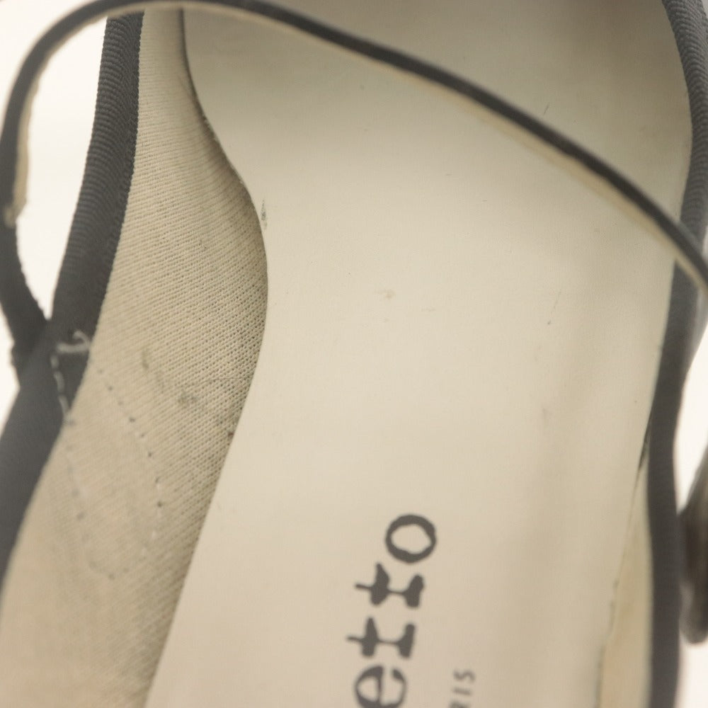 ■ reppet レペット パンプス シューズ 靴 メリージェーン エナメル レディース 36 1/2 (23.0cm相当) ブラック 袋付き