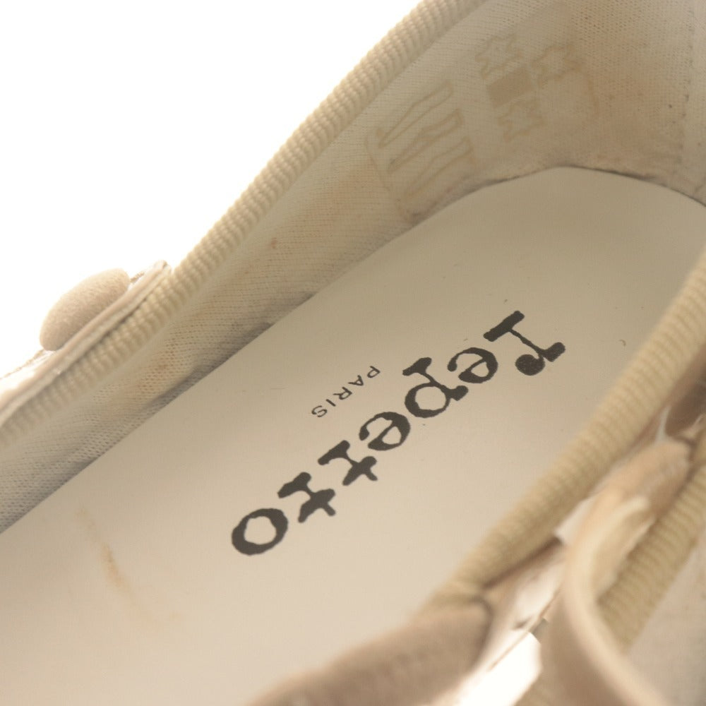 ■ reppet レペット パンプス シューズ 靴 メリージェーン エナメル レディース 36 1/2 (23.0cm相当) ベージュ 袋付き