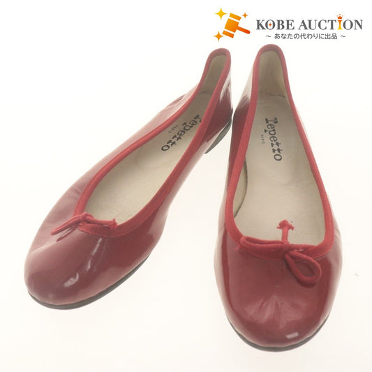 ■ repetto Pumps Flat Shoes Ballet Shoes Shoes Enamel Women's 36 1/2 (23.0cm equivalent) Red