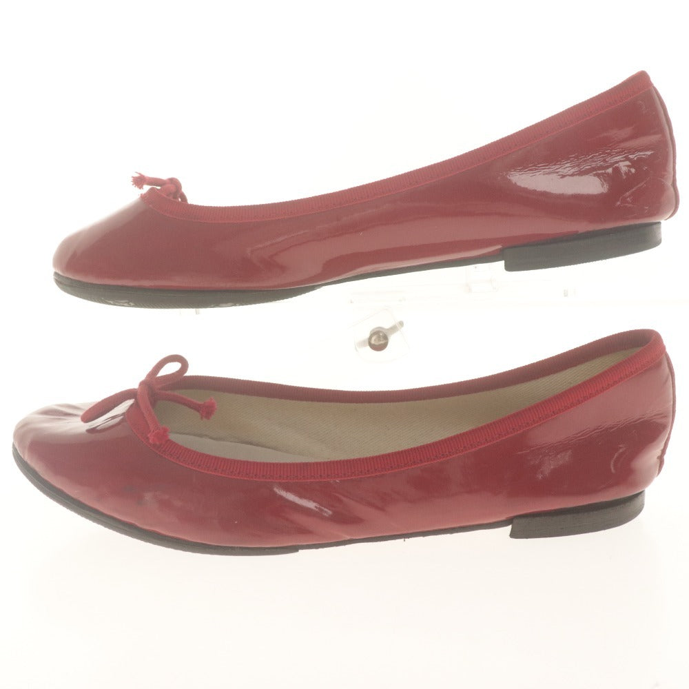 ■ reppet レペット パンプス フラットシューズ バレエシューズ 靴 エナメル レディース 36 1/2 (23.0cm相当) レッド