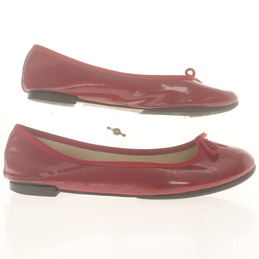 ■ reppet レペット パンプス フラットシューズ バレエシューズ 靴 エナメル レディース 36 1/2 (23.0cm相当) レッド