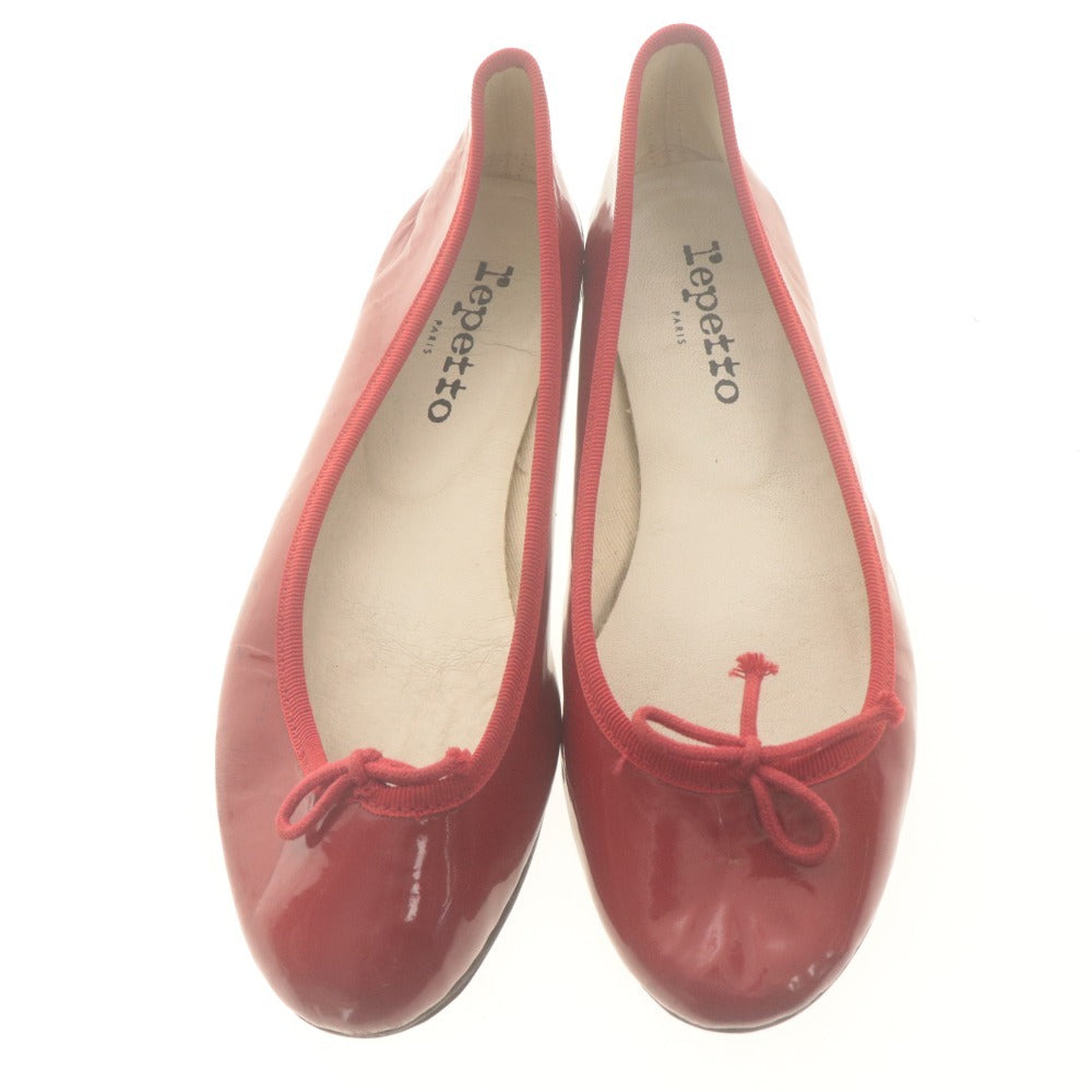 ■ reppet レペット パンプス フラットシューズ バレエシューズ 靴 エナメル レディース 36 1/2 (23.0cm相当) レッド