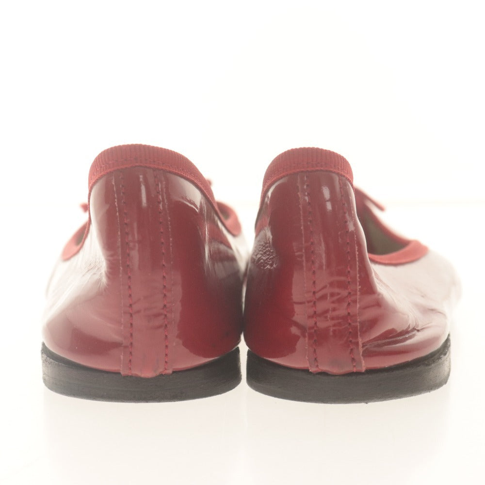 ■ reppet レペット パンプス フラットシューズ バレエシューズ 靴 エナメル レディース 36 1/2 (23.0cm相当) レッド
