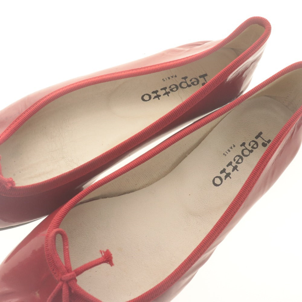 ■ reppet レペット パンプス フラットシューズ バレエシューズ 靴 エナメル レディース 36 1/2 (23.0cm相当) レッド