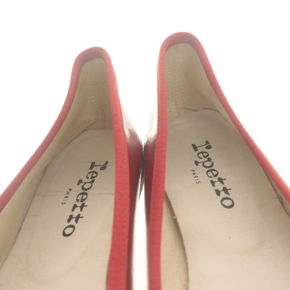 ■ reppet レペット パンプス フラットシューズ バレエシューズ 靴 エナメル レディース 36 1/2 (23.0cm相当) レッド