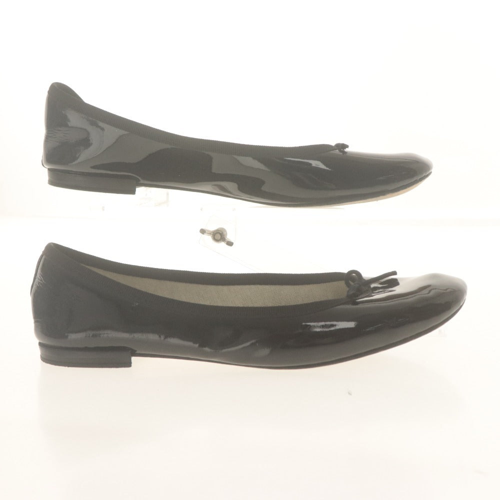■ reppet レペット パンプス フラットシューズ バレエシューズ 靴 エナメル レディース 36 1/2 (23.0cm相当) ブラック