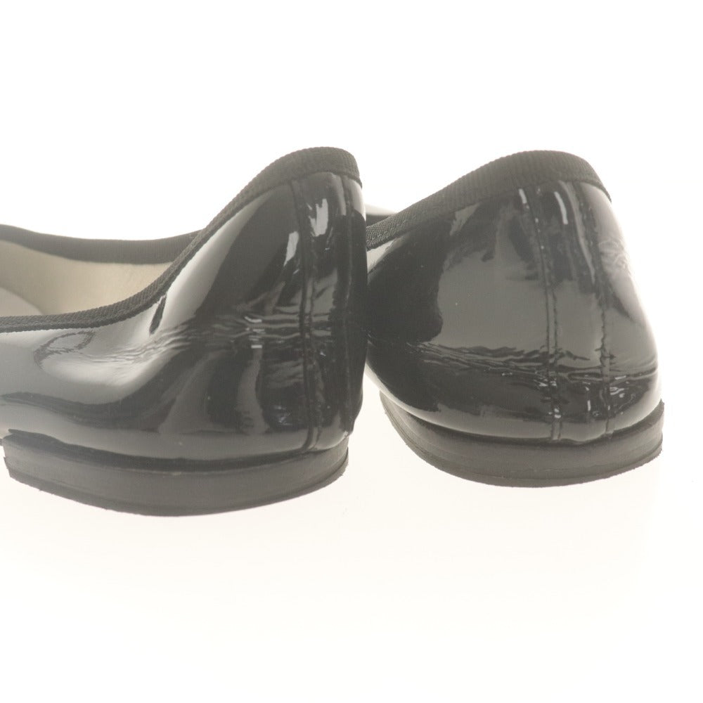 ■ reppet レペット パンプス フラットシューズ バレエシューズ 靴 エナメル レディース 36 1/2 (23.0cm相当) ブラック