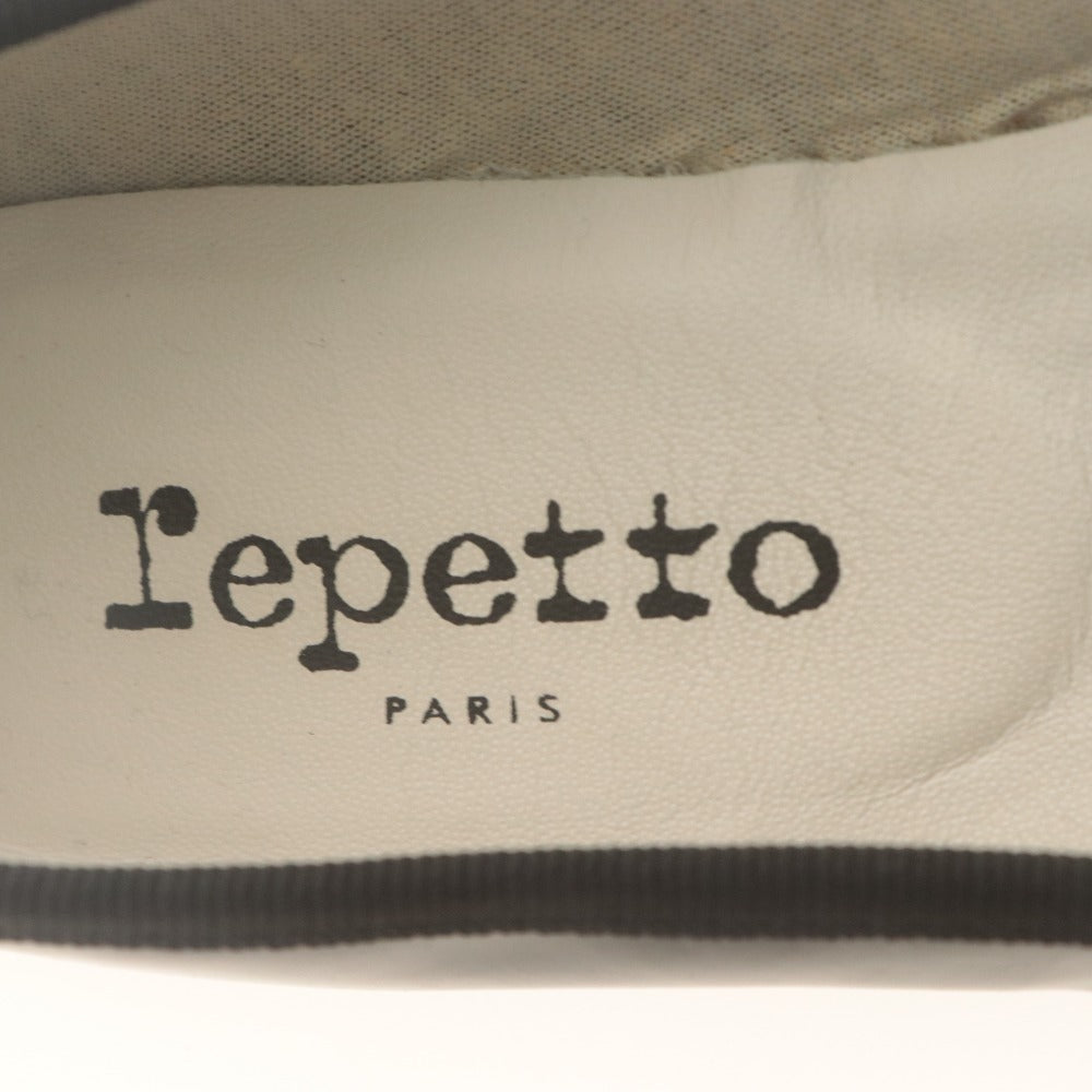 ■ reppet レペット パンプス フラットシューズ バレエシューズ 靴 エナメル レディース 36 1/2 (23.0cm相当) ブラック