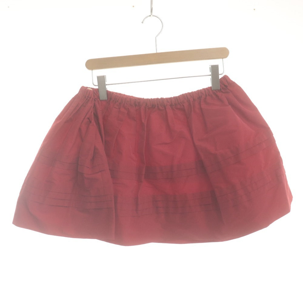 ■ miumiu ミュウミュウ ミニスカート ボトムス タック レディース 38 レッド系