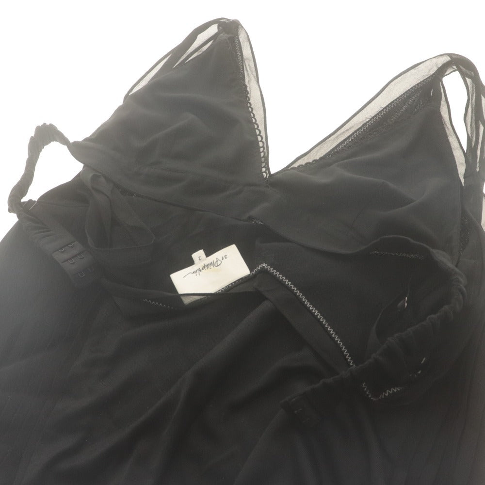 ■ 3.1 Phillip Lim スリーワンフィリップリム キャミワンピース トップス ボトムス プリーツ レディース 2 ブラック