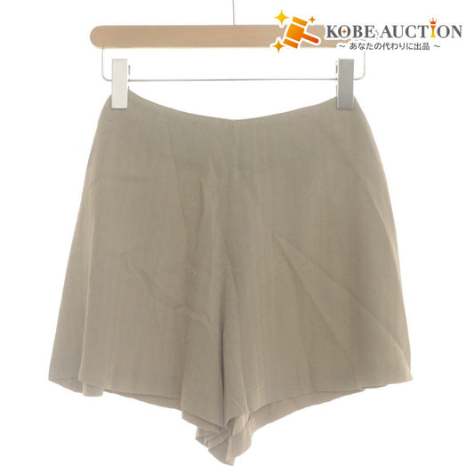 ■ EMPORIO ARMANI Shorts Bottoms Herringbone Made in Italy Women's 38 Beige