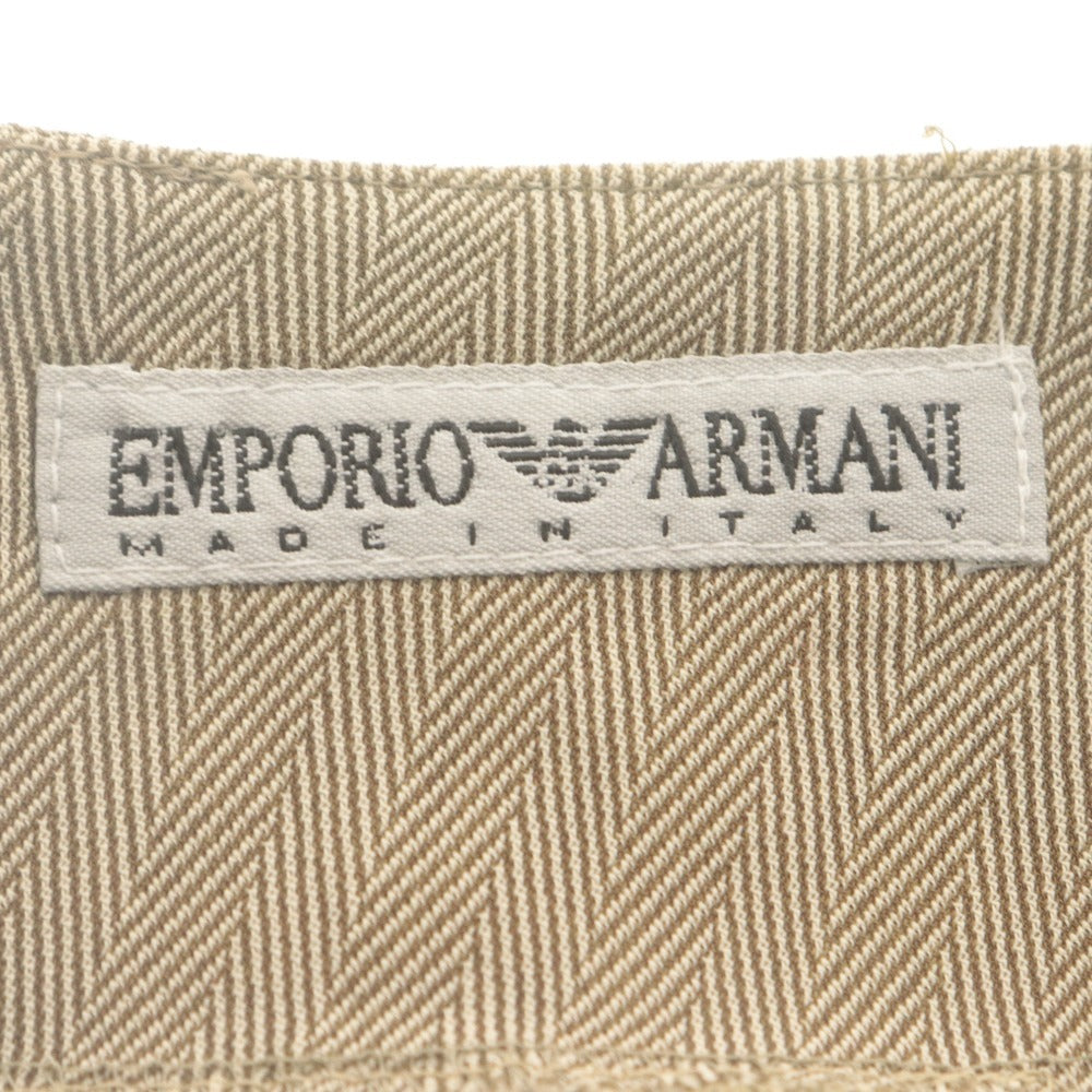 ■ EMPORIO ARMANI エンポリオアルマーニ ショートパンツ ボトムス ヘリンボーン イタリア製 レディース 38 ベージュ系